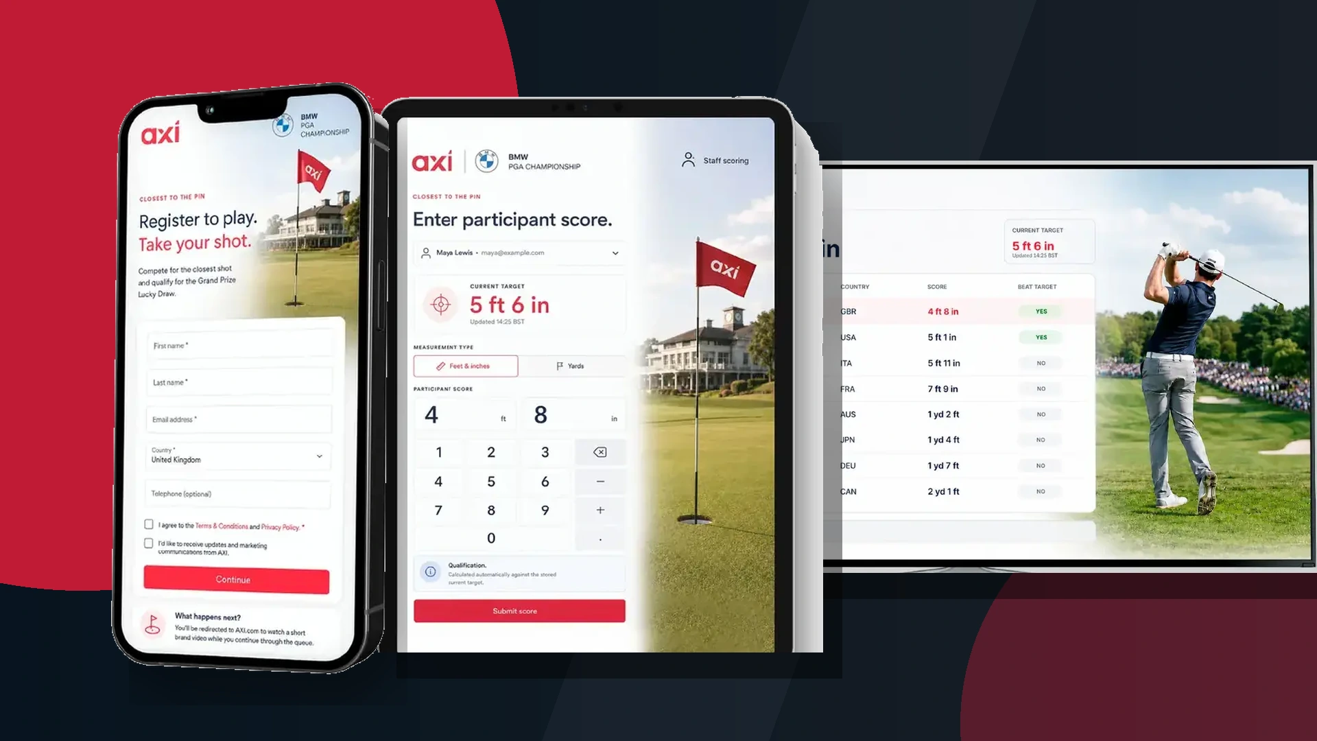 AXI BMW PGA Championship 2026 digital user journey